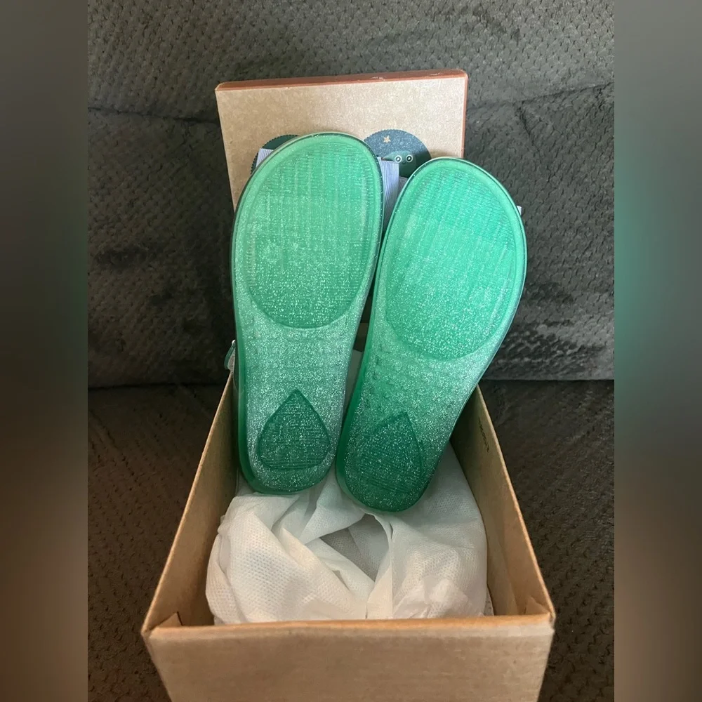 NWT MINI MELISSA Ultragirl Princess Bow Crown Kids Mary Jane Flats Size 11T